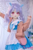 フリル付きメイド風衣装 可愛い美少女 大きな瞳 リアルドール