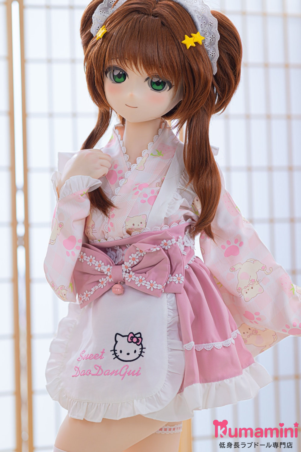 MW Girl(魔物姫) 132cm 樱子（Yingzi）和風メイド服 魔法少女 萌え系 美少女ダッチワイフ 宣伝画像はフルシリコン製 バスト小ボディ