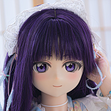 MW Girl(魔物姫) 135cm 知知(Zhizhi) チェック柄和風メイド衣装 紫髪の美少女ダッチワイフ 清楚系 宣伝画像はフルシリコン バスト小