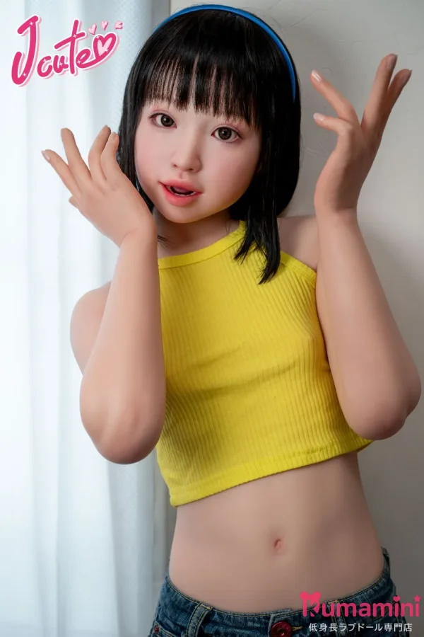 J-cute 137cm AGB37 幼澪ヘッド 黒髪ショート 短パン美少女 リアルラブドール フルシリコン製 カスタマイズ可能