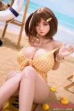 座りポーズ 巨乳セックスドール 146cm サイドツインテール