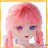 WMdoll 141cm Fカップ GE-001ヘッド パープルヘアとブルーアイ 白ドレスを着た美少女アニメ美少女 フルシリコン製 カスタマイズ可能 二次元ラブドール