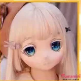 WMdoll 141cm Fカップ GE-001ヘッド パープルヘアとブルーアイ 白ドレスを着た美少女アニメ美少女 フルシリコン製 カスタマイズ可能 二次元ラブドール