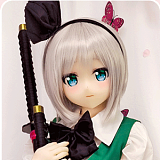Aotume Doll #44ヘッド 145cm Bカップ  春日野 穹コス 白髪ロング アニメ風美少女 二次元ラブドール【お客様投稿写真】
