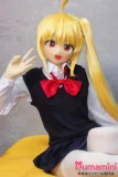 大きなリボン付きの二次元ラブドール 可愛い ピースサイン