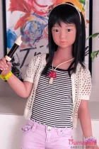 WAXDOLL 新型 121cm バスト平 #GB05R ヘッド リアルメイク付き フルシリコン製 褐色の肌 可愛い ラブドール