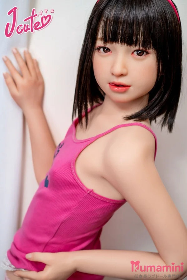J-cute 137cm AAカップ AGD26 夏美ヘッド 黒髪ボブ 可愛い妹系 リアルラブドール フルシリコン製 カスタマイズ可能