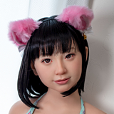 J-cute 133cm バスト平 AGD19 萌咲（もえ）ヘッド ラブドール ロり系 LL団 フルシリコン製 リアルドール 猫耳ヘアバンド