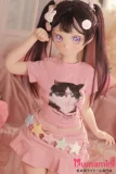猫ポーズのセックスドール 萌え系 ヘアアクセ付き