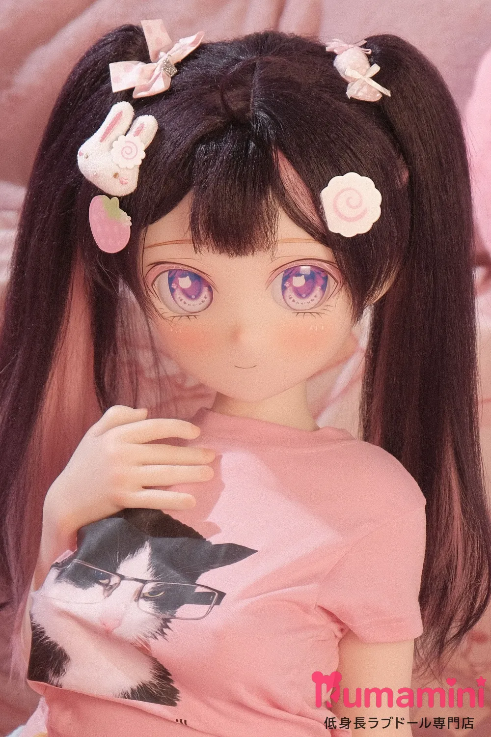 AMEDOLL 125cm #201ヘッド 可愛い二次元美少女 大きな瞳 ツインテール ラブドール カスタマイズ可能 宣伝画像はフルシリコン製 画像と同じ衣装も付属