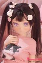 AMEDOLL 125cm #201ヘッド 可愛い二次元美少女 大きな瞳 ツインテール ラブドール カスタマイズ可能 宣伝画像はフルシリコン製 画像と同じ衣装も付属