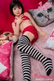 全身イメージ 白黒模様のダイツを着た美少女 リアルドール