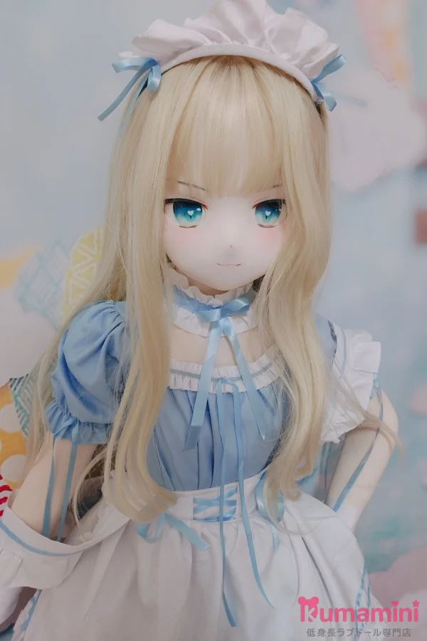 Real Girl 135cm 貧乳 8kg 小米粒 八重歯 ハート目 メイド風 布製 かわいい ラブドール