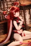 AMEDOLL 125cm #202ヘッド 锁冥 赤髪 色気ある衣装 アニメダッチワイフ カスタマイズ可能 宣伝画像はフルシリコン製