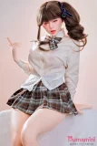 制服風ファッション 白ブラウス チェックスカート リアルラブドール onemaydoll