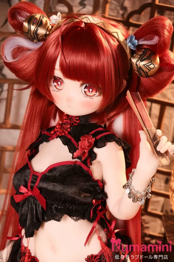 AMEDOLL 125cm #202ヘッド 锁冥 赤髪 色気ある衣装 アニメダッチワイフ カスタマイズ可能 宣伝画像はフルシリコン製