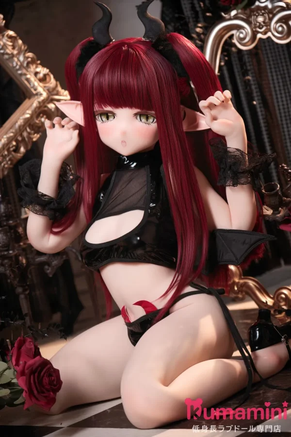 AMEDOLL 125cm #203ヘッド 喜多川 ツインテール 小悪魔風美少女 リアルドール カスタマイズ可能 宣伝画像はフルシリコン製