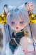 【展示品レベル 1体のみ】羊角社Croissant Doll 141cm AAカップ 白虎 銀髪 可愛い二次元美少女 リアルラブドール 宣材写真のは手描きメイク ビニール製ヘッド+シリコン製ボディ