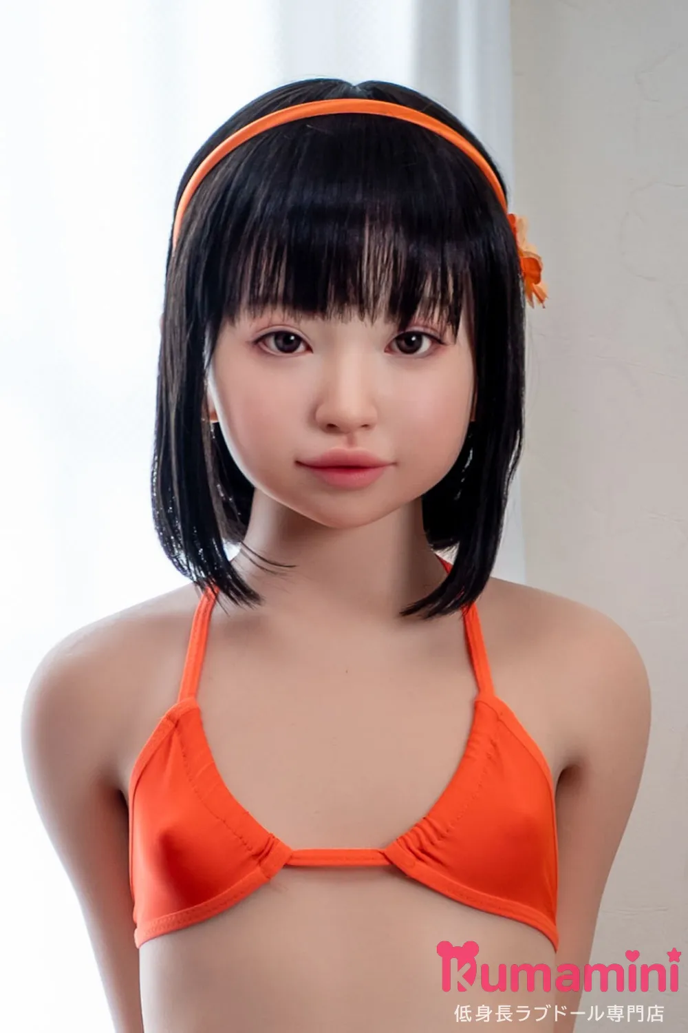 J-cute 133cm AGB37 幼澪 黒髪 ハロウィン風 リアルラブドール 小柄美少女 ボディ材質選択可能 宣伝画像はフルシリコン製 ROSヘッドのみ