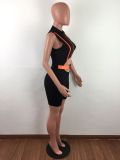 Sexy Sleeveless Buckle Hollow Skinny Playsuits LA-3119