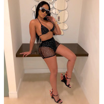 Sexy Rhinestone Party Two Piece Set TE-3694