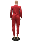 Black Casual Tracksuit Two Piece Set TR-888