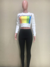 Letter Print Full Sleeve Short T Shirt ORY-5087