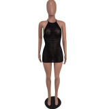 Sexy Halter Backless Party Club Mini Bodycon Dresses MEM-8221