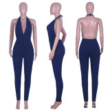 Sexy Deep V Neck Halter Backless Jumpsuits NIK-006