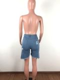 Sexy Denim High Waist Tassel Jeans Shorts OSM-3269