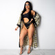 Two Piece Swimsuit Long Cloak+Bodysuit Beachwear BN-9156