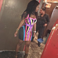 Colorful Striped Backless Bodycon Dress BN-9011