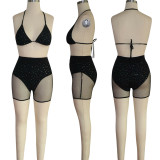 Sexy Rhinestone Party Two Piece Set TE-3694-1