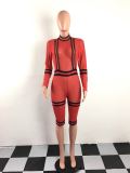 Sexy Mesh Long Sleeve Skinny Rompers LA-3021