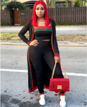 Plus Size Tube Top+Pants+Long Cloak 3 Pieces Set Pants LP-628