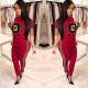 Casual Short Sleeve Tracksuit 2 Piece Set TE-3692