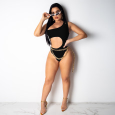 Two Piece Swimsuit Long Cloak+Bodysuit Beachwear BN-9156