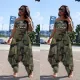 Camouflage Print Tube Tops Harem Pants 2 Piece Suits LSL-6309