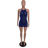 Sexy Halter Backless Party Club Mini Bodycon Dresses MEM-8221