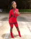 Sexy Mesh Long Sleeve Skinny Rompers LA-3021
