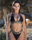 Golden Print Halter Bikini LSL-6152