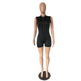 Sexy Rhinestone Sleeveless Skinny Playsuit NK-8357