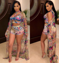 Printed Split Swimsuit Three-piece Suit OD-8233