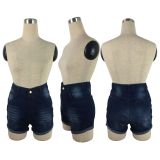 Casual Denim High Waist Jeans Shorts LX-5025