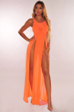 Sexy Mesh See Through High Split Maxi Beach Dress SMR-9240