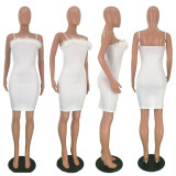 Sexy Feather Patchwork Spaghetti Strap Mini Club Dresses LDS-3166