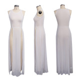 Sexy Mesh See Through High Split Maxi Beach Dress SMR-9240