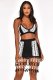 Sexy Knitting Haler Hollow Out Two Piece Skirt Set OSM-4072