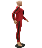Black Casual Tracksuit Two Piece Set TR-888