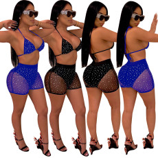 Sexy Rhinestone Party Two Piece Set TE-3694